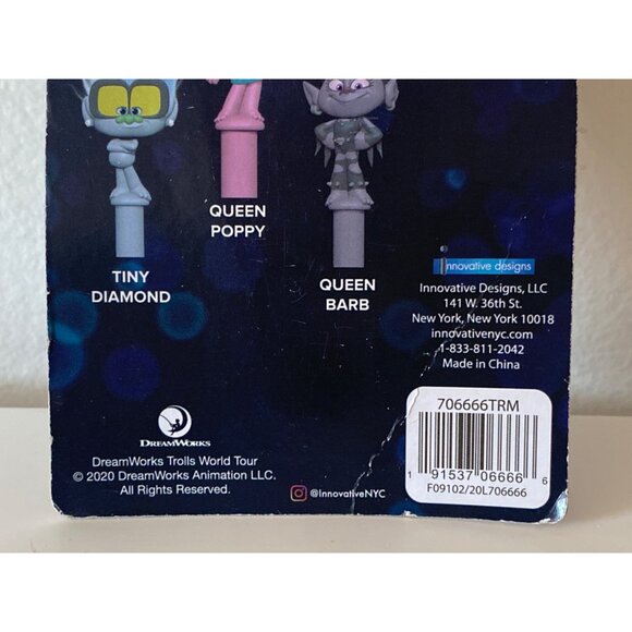 Trolls World Tour QUEEN BARD Pencil Topper Sealed 3inch Hasbro RARE HTF 2020 - Picture 10 of 11
